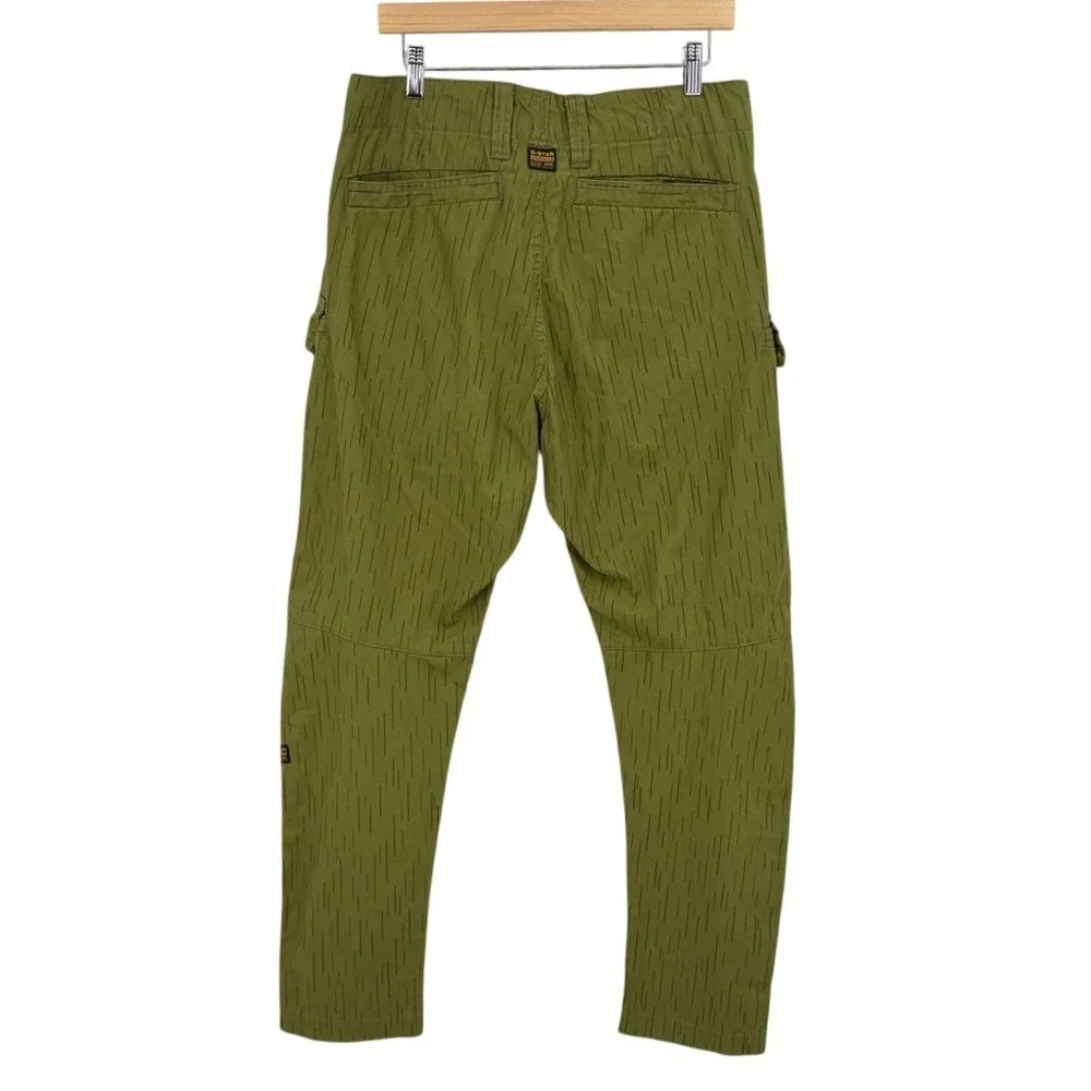 NEW G-Star Raw Mens 31/32 Cargo Pants 3D Regular Tapered Mayfly Rain Camo Green‎
